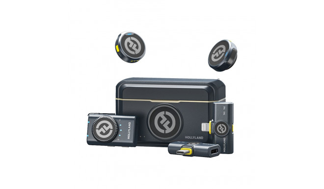 Hollyland Lark M2 Combo - Wireless Lavalier Microphone (Duo,ShineCharcoal)