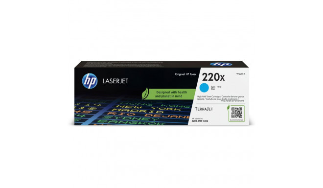 Tooner HP 220X W2201X Cyan suuremahuline 5500lk - Color LaserJet Pro 4202/4302, MFP4302/4303
