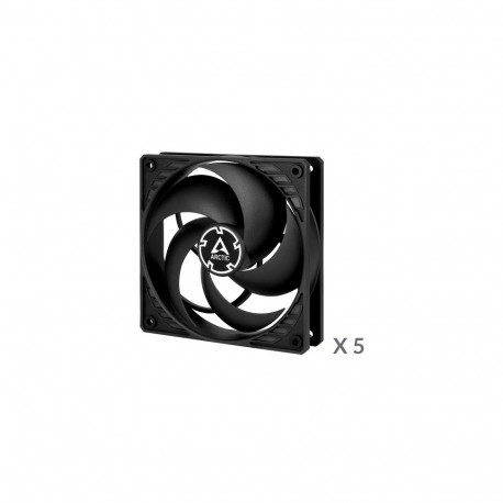 ARCTIC P12 with PWM PST Pressure-optimised Fans, 4-pin, 120mm, black, 5pcs