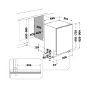 Whirlpool integreeritav nõudepesumasin WIC3C33PFE