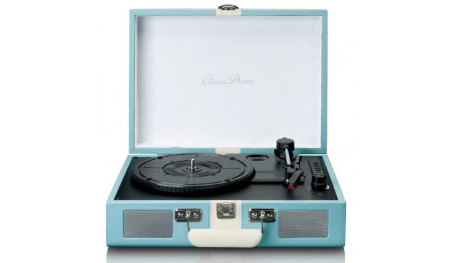 Turntable with bluetooth reception and built in speakers Lenco, blue-white