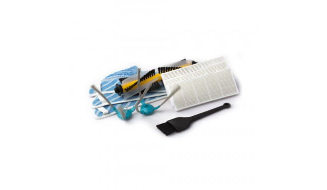 Robotic vacuum cleaner set of 2 side brushes, 1 central brush, 3 mopping cloths, 3 hepa filters and 