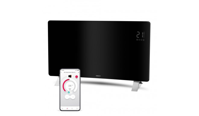 Smart wi-fi glass convection heater Sencor, black
