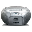 Portable stereo FM radio with CD and cassette player Lenco SCD420SI