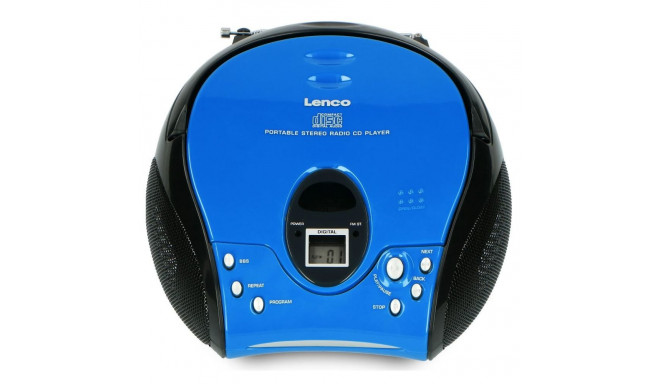 Portable stereo FM radio with CD player Lenco, blue-black