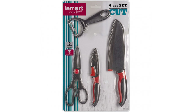 Komplekt 2 nuga, käärid, koorija Lamart LT2098