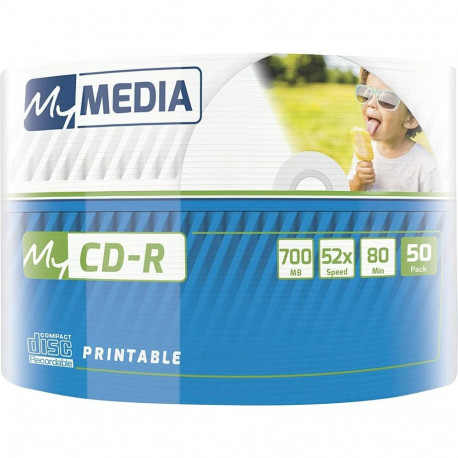 MyMEDIA by Verbatim CD-R 700MB 52X WIDE PRINTABLE 50PK Wrap 69206