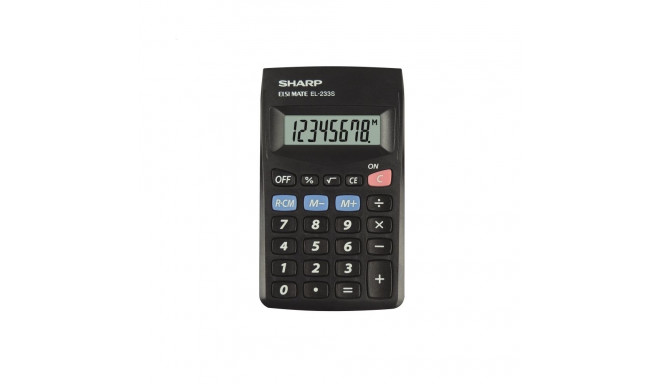 SHARP CALCULATOR HANDHELD BLISTER EL233SBBK