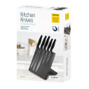 PLATINET 5 BLACK KNIVES SET WITH BLACK MAGNETIC BOARD