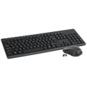 KEYBOARD US + MOUSE OMEGA OKM071B M-MEDIA W-LESS SET 2.4 GHZ BLACK [43743]