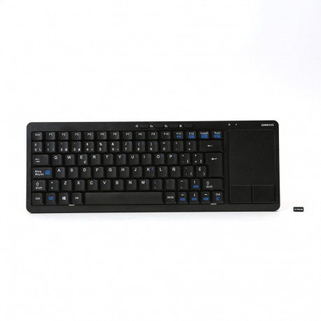 OMEGA KEYBOARD WIRELESS FOR SMART TV SPANISH LAYOUT BLACK + TOUCHPAD [43666]