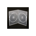AMARAY DVD CASE 14MM 2 DISCS SIDE-BY-SIDE CLEAR