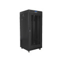 RACK CABINET 19" FREE-STANDING 27U/600X600 (FLAT PACK) WITH MESH DOOR LCD BLACK LANBERG V2