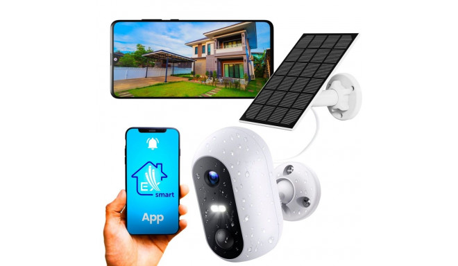 Extralink Smart Life SolarEye | Kamera zewnętrzna z panelem solarnym | bezprzewodowa, Full HD 1080p,