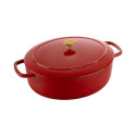 BALLARINI BELLAMONTE OVAL CAST IRON POT 75003-566-0 - 5.5 LTR RED