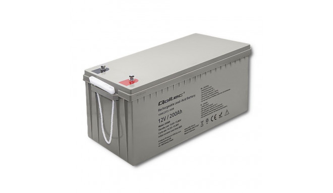 Qoltec 53069 AGM aku | 12V | 200Ah | max. 3000A