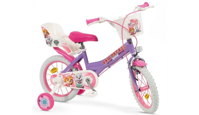 Children's Bike 14" Paw Patrol Purple 1480 Girl TOIMSA
