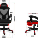 Huzaro Combat 3.0 Gaming armchair Mesh seat Black, Red