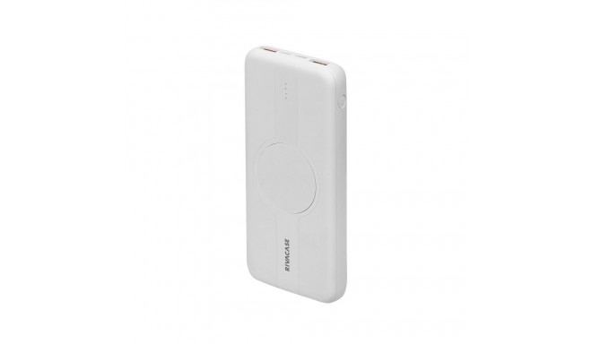 Powerbank RIVACASE 10000 mAh USB-C 20W + Qi 10W valge (1x USB-C PD 20W, 2 USB-A QC 3.0 18W), valge