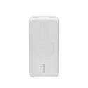 Powerbank RIVACASE 10000 mAh USB-C 20W + Qi 10W biały (1x USB-C PD 20W, 2 USB-A  QC 3.0 18W), white
