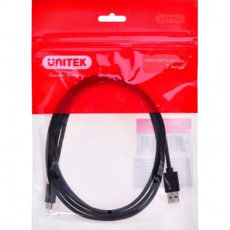 UNITEK kaabel USB-C, USB-A, 5 Gbps, 2 m