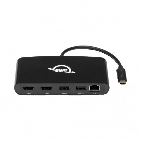 OWC Dock Thunderbolt 3 mini-Dock - 5 Port, 2 x HDMI, feat. 2 x HDMI 4K60, USB 3, USB 2, 1GB Network