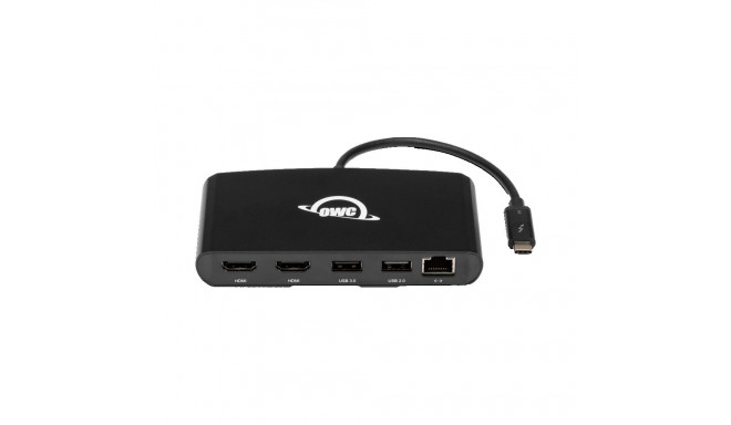 OWC Dock Thunderbolt 3 mini-Dock - 5 Port, 2 x HDMI, feat. 2 x HDMI 4K60, USB 3, USB 2, 1GB Network
