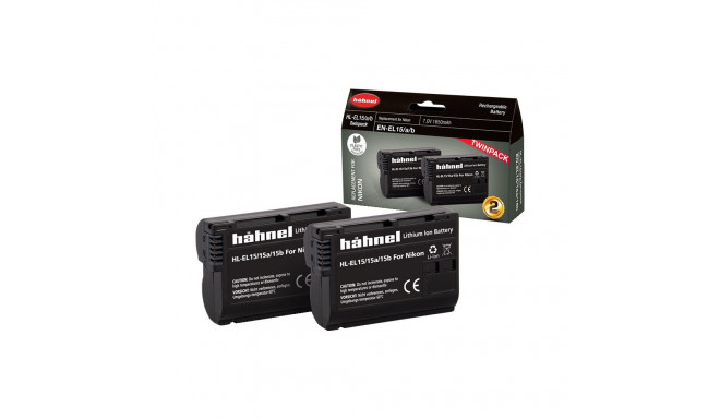 Hähnel Battery Nikon HL-EL15/15A/15B / EN-EL15A/B/C Twin Pack