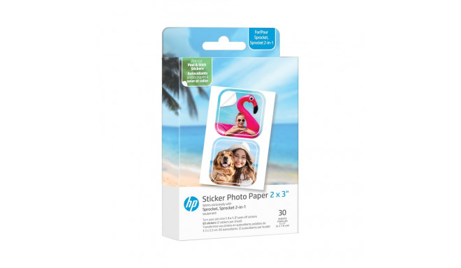 HP SPROCKET ZINK PAPER LUNA 30-PACK 2X3" PRE-CUT 1,3X1,3 STICKER