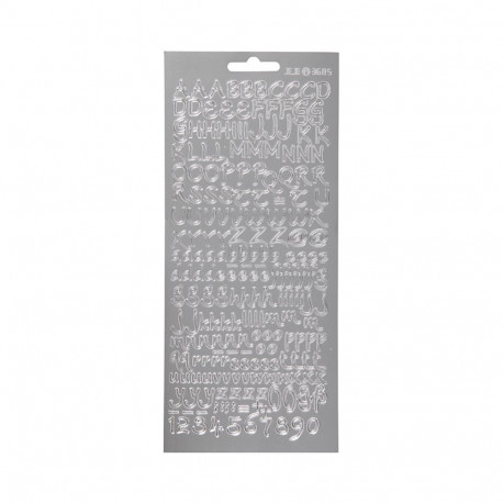 Focus kleebised Design 1 hõbedased tähed