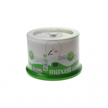 MAXELL DVD+R 4,7GB 16X PRINTABLE FF WHITE CAKE*50 275702.30.TW