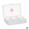 Kastīte ar Nodalījumiem Caurspīdīgs Plastmasa (11,5 x 18 x 2,2 cm) (12 gb.)