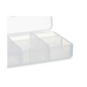 Kastīte ar Nodalījumiem Caurspīdīgs Plastmasa (11,5 x 18 x 2,2 cm) (12 gb.)