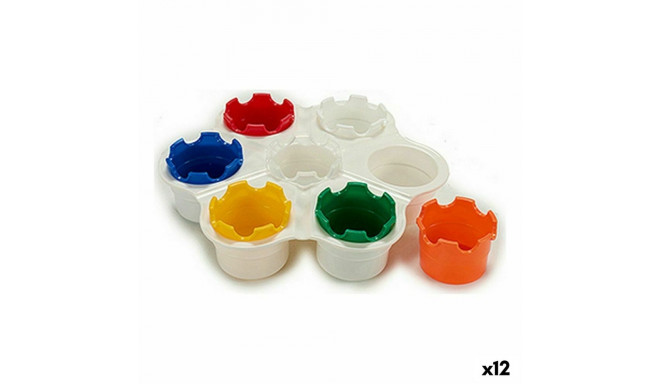 Palette Finger Paint Multicolour Plastic 23 x 6 x 25 cm (12 Units)