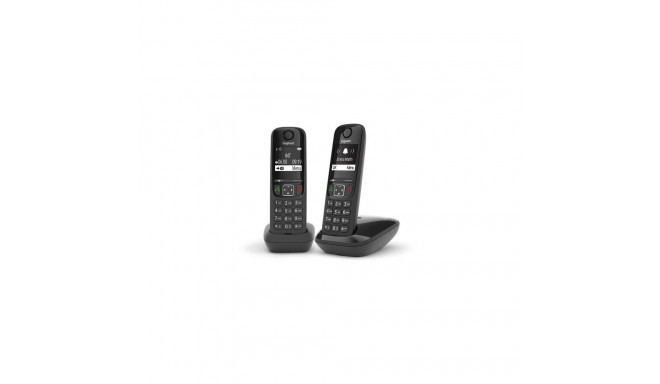 Gigaset AS690 Duo Analog/DECT telephone Caller ID Black