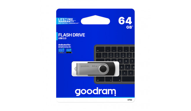 Goodram pendrive 64GB USB 2.0 Twister black