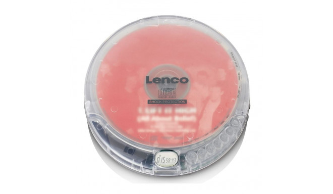 Portable cd-player with anti-shock Lenco, transparent