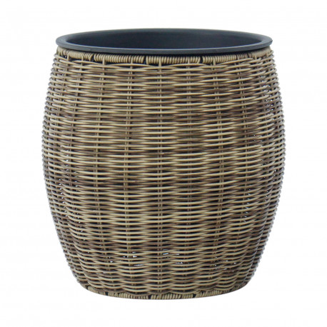 Lillepott WICKER D30xH30cm, helepruun
