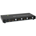 Techly switch 4-port HDMI/USB KVM 4x1 with audio
