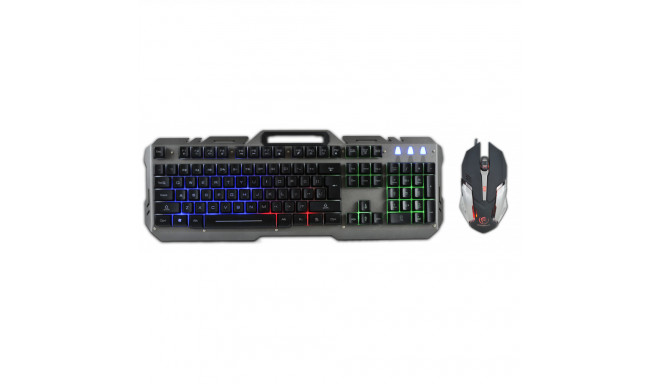 Rebeltec wired set: LED keyboard + mouse for INTERCEPTOR players