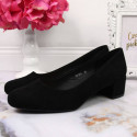 Sergio Leone W SK354C suede block pumps, black (36)