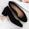 Sergio Leone W SK354C suede block pumps, black (36)