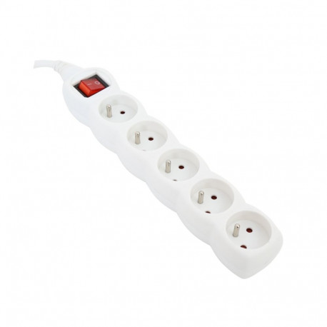 OMEGA POWER STRIP 3M 16A 5 SOCKETS TYPE E FRENCH WHITE[41343]