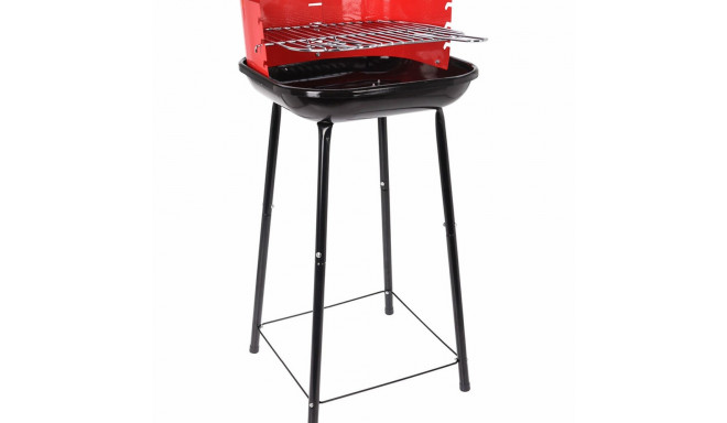 Jalgadega Söegrill Grill 41 x 41 x 74 cm Punane/Must