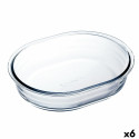 Oven Mould Ô Cuisine Oval 19 x 14 x 4 cm Transparent (6 Units)