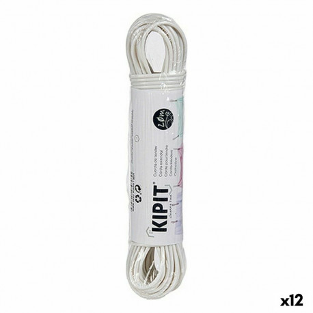 Pesunöör Kipit HH023B(S/C) HH023B(S/C) Valge PVC 20 m 20,5 x 4 x 3,5 cm (12 Ühikut)