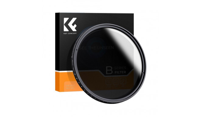 K&F Concept Basic Fader Adjustable Gray Filter NDX ND2 - ND400 - 58 mm