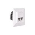 NETRACK 106-34 Netrack complete flush-mounted outlet 2xRJ45 8p8c FTP Cat6