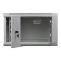 DIGITUS DN-WU19 06U/600 DIGITUS Wall Mount Cabinet 19 6U 368/600/600mm, glass door, grey, unmounted