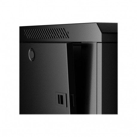 NETRACK 019-180-645-022 Netrack sein-/riputatav kapp 19, 18U/450 mm, klaasuksega, must, eemaldatavat